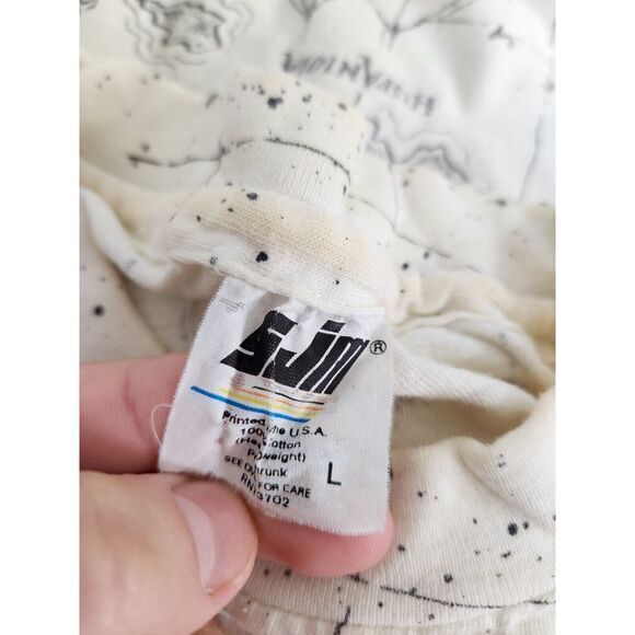 Vintage 90s Cayman Island Tropical Undersea Florida Ship AOP T Shirt Mens Medium - Picture 8 of 8